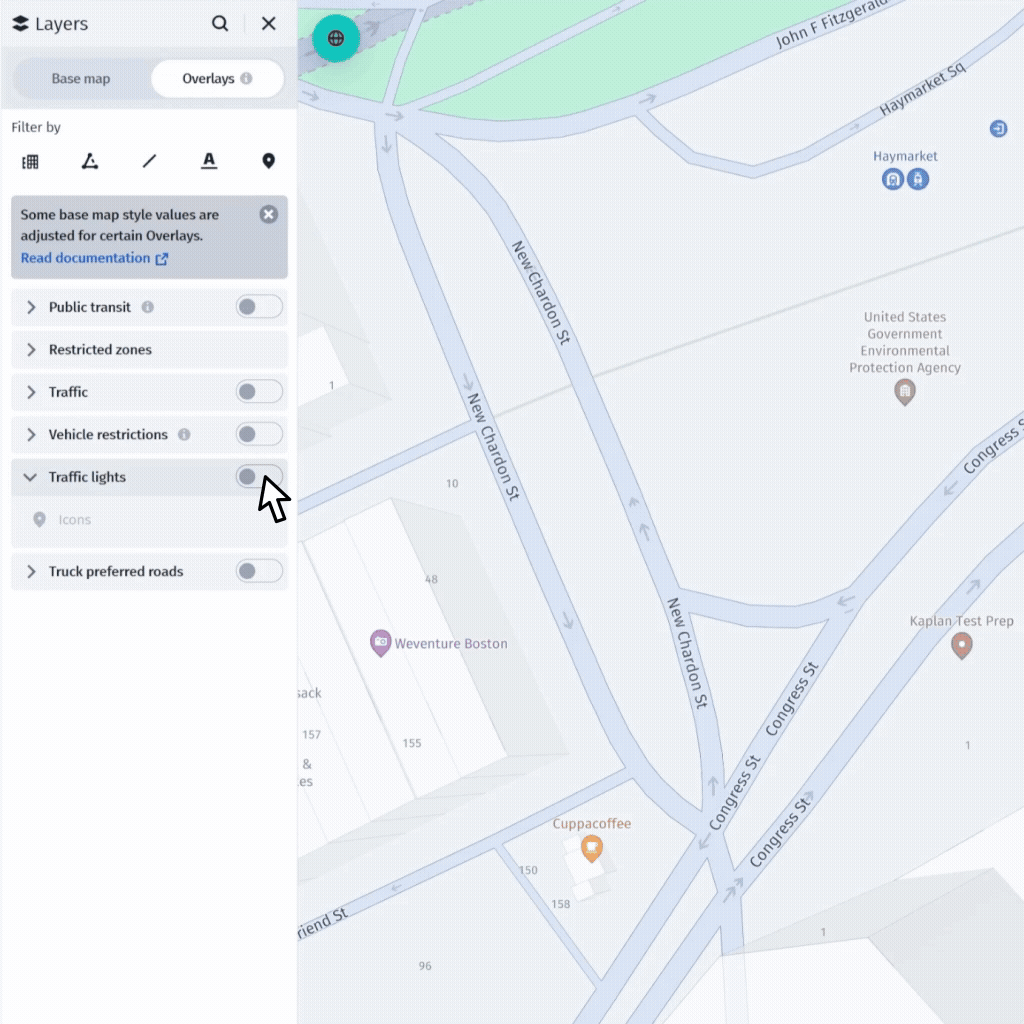Traffic light styling