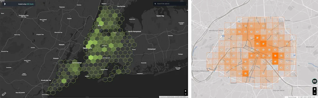 clustering visualizations in here studio on platform blog