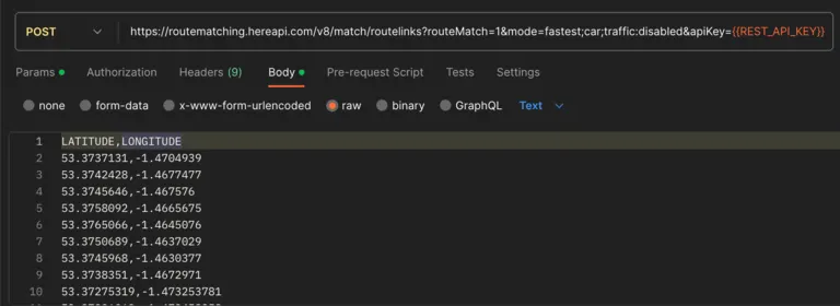 route matching request