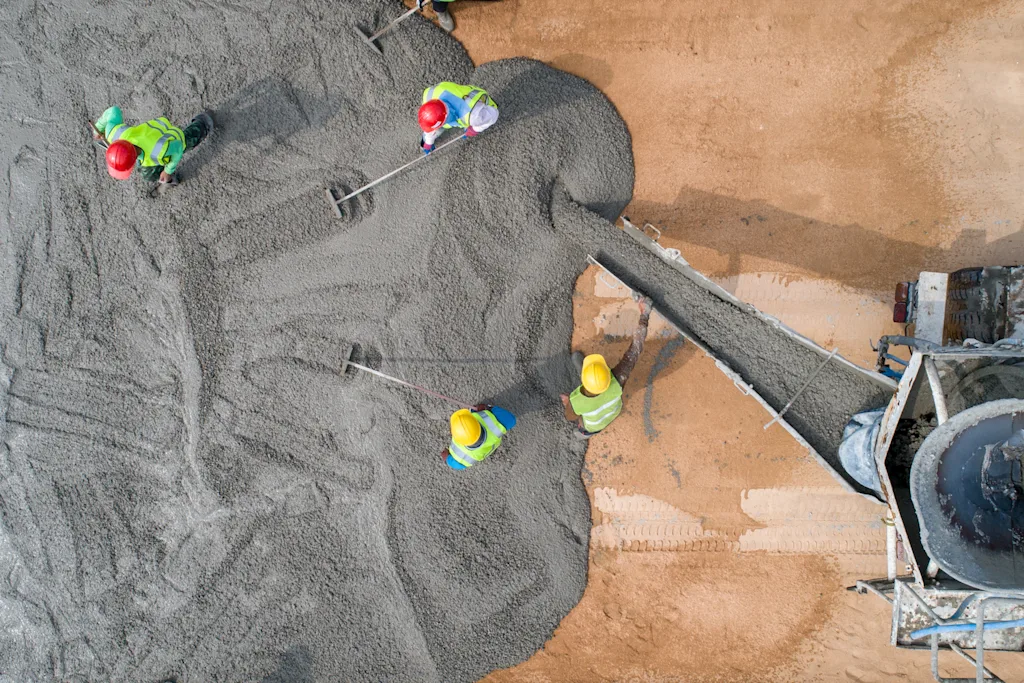 concrete mixer supply chain fleet aerial blog