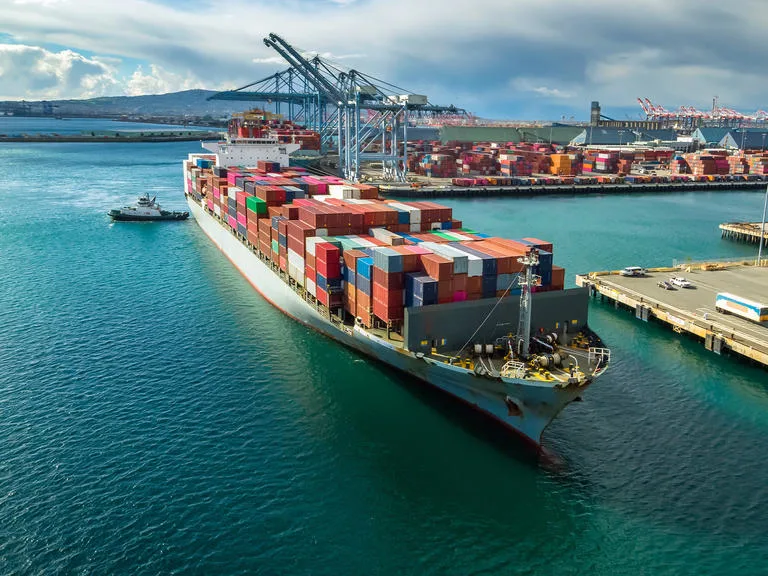 ship shipping container transport transportation logistics port supply chain