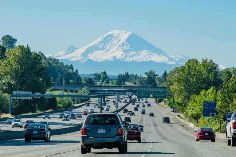 american highway mount baker washington traffic cars