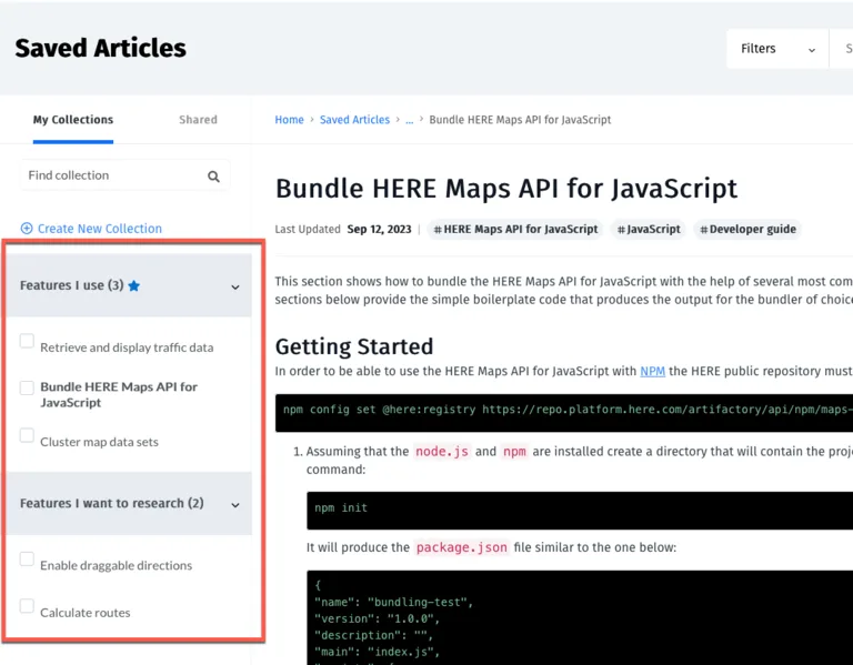 saved articles