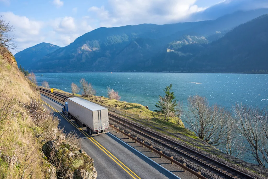 truck semi lorry mountains highway motorway blog