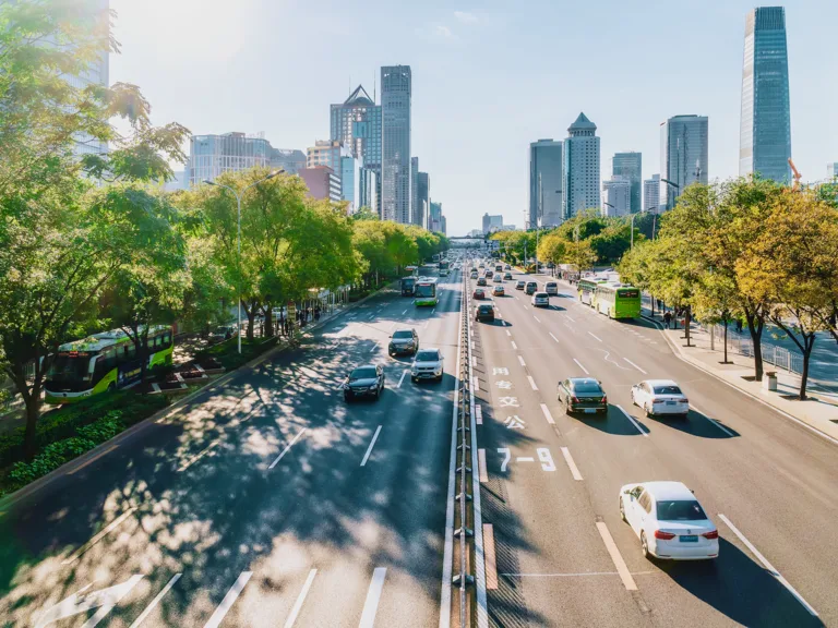 beijing china traffic busy road connected driving car cars vehicle vehicles
