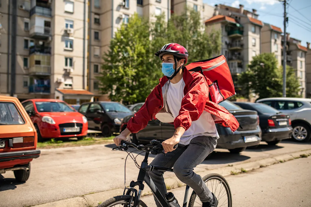 food delivery bike bicycle man blog