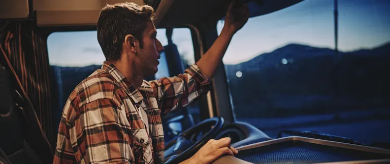 delivery driver truck man night drowsy detection