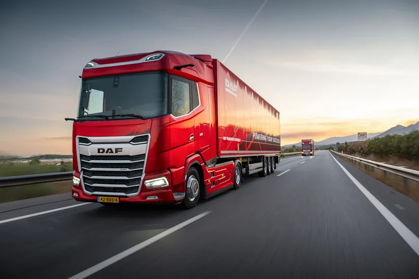DAF truck on the road