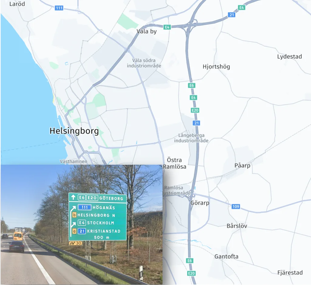 multiple road shields on single road link