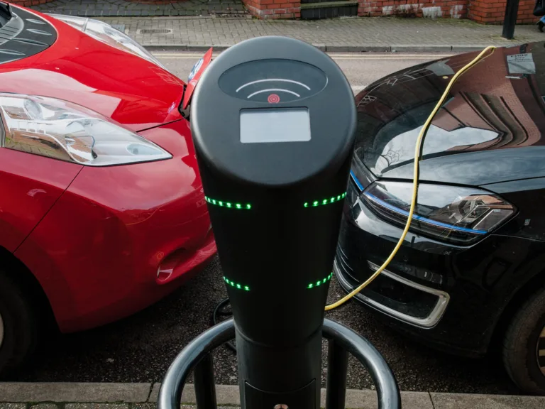 electric ev charge charging point station street evs