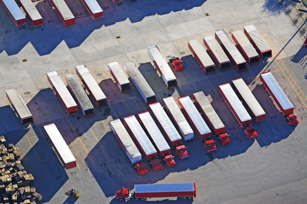 fleet transportation logisitics aerial truck trucks blog
