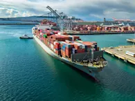 ship shipping container transport transportation logistics port supply chain