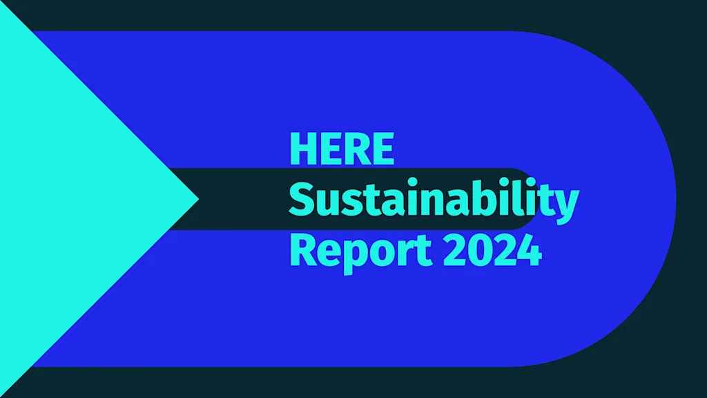 HERE Sustainability Report 2024 text graphic
