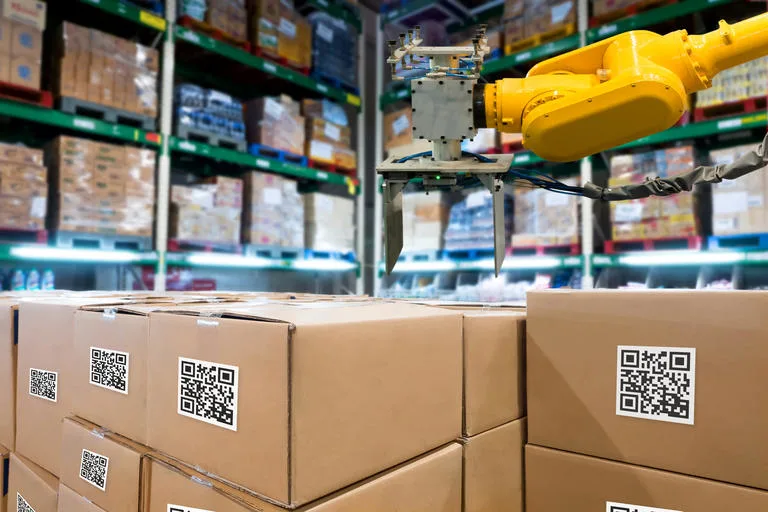 supply chain warehouse boxes