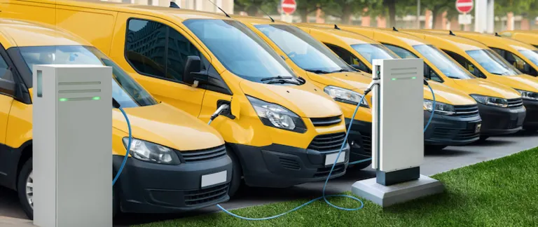 yellow trucks vans fleet management charging charge stations points ev electric