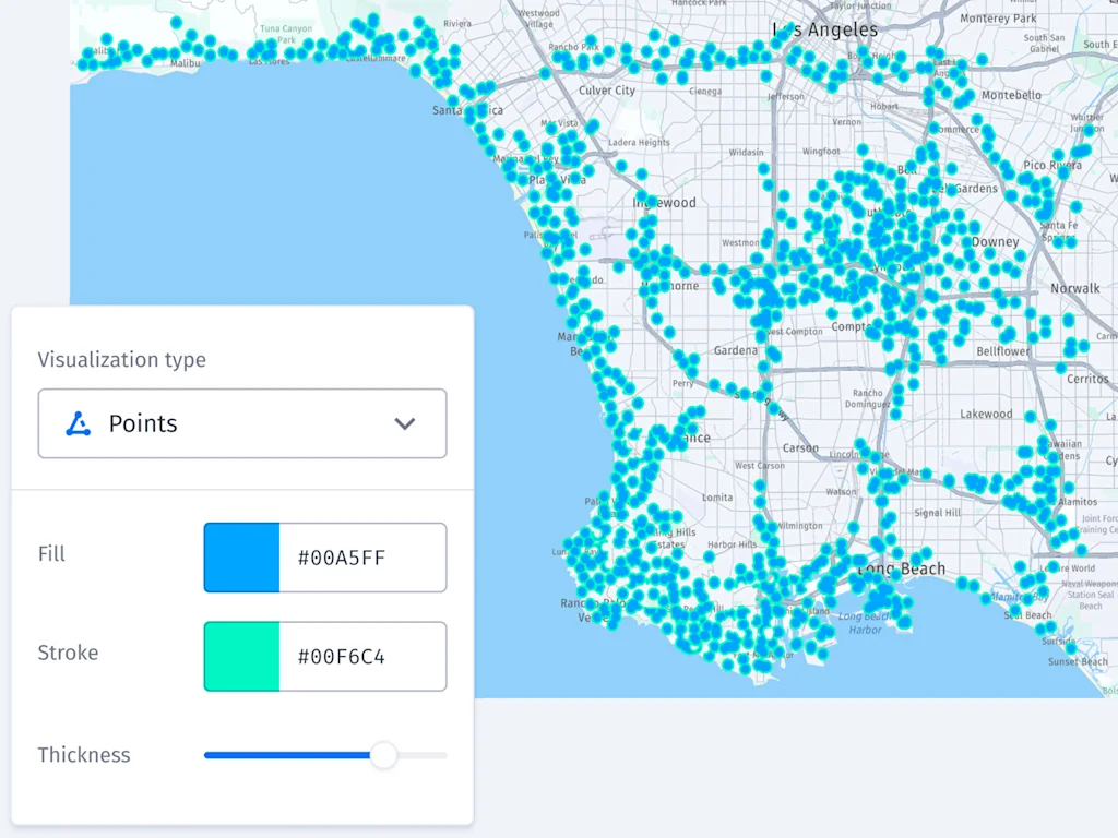 Visualize your data on a map
