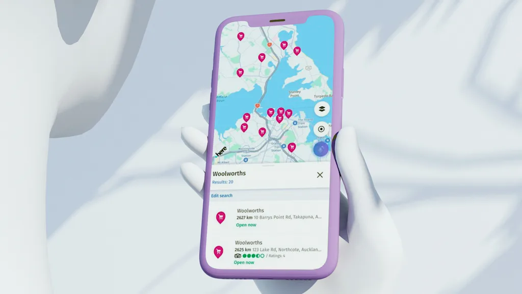 graphic of mobile phone with ev charging locations