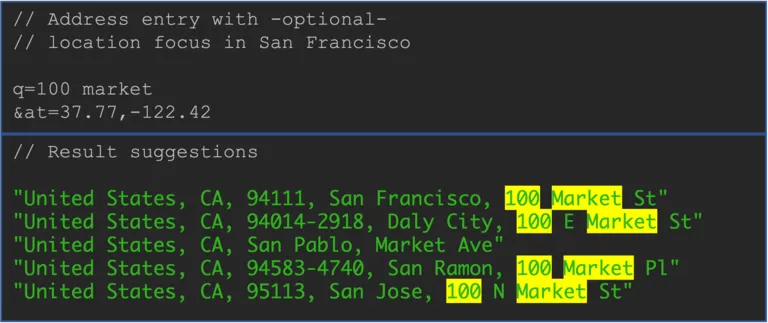 autocomplete query and result 0