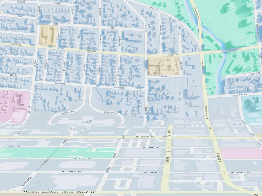 An illustrative graphic of a 2D map morphing into a 3D map.