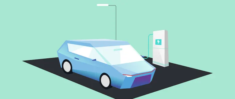 electric car ev charging station charge point illustration graphic