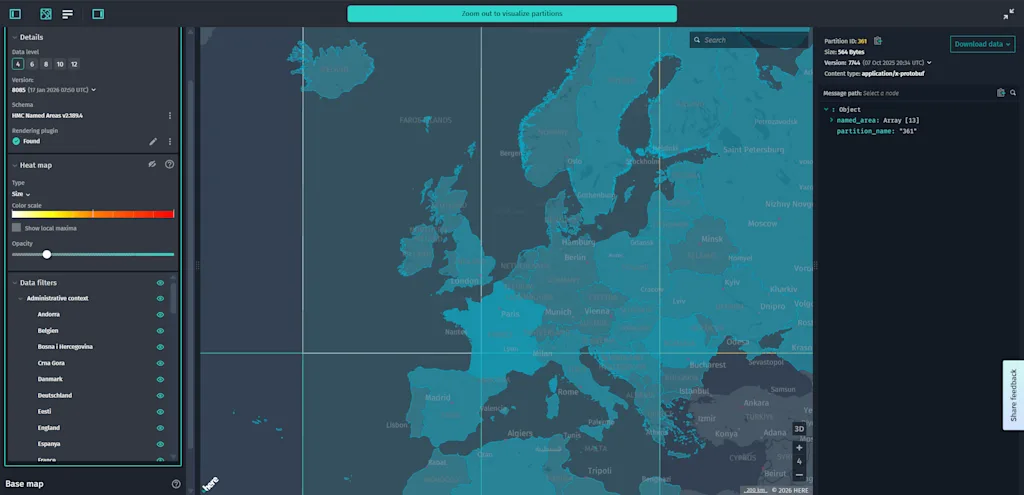 Named Areas Layer Western EU Level 4