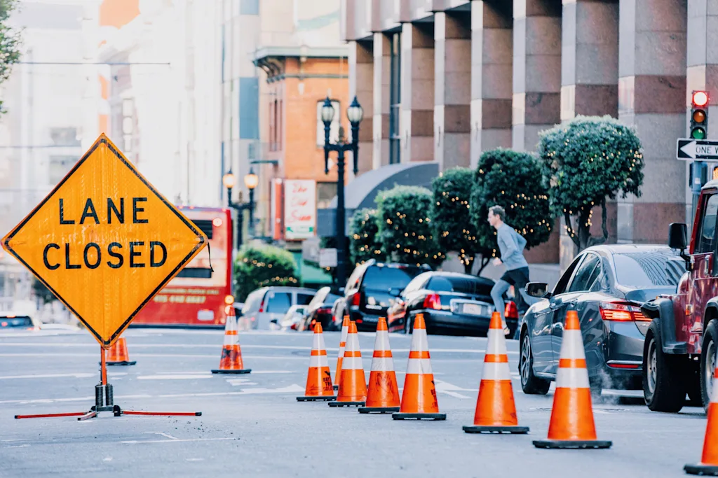 road construction sign street blog