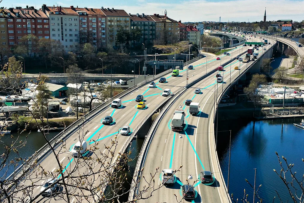 road traffic highway connected cars lode blog