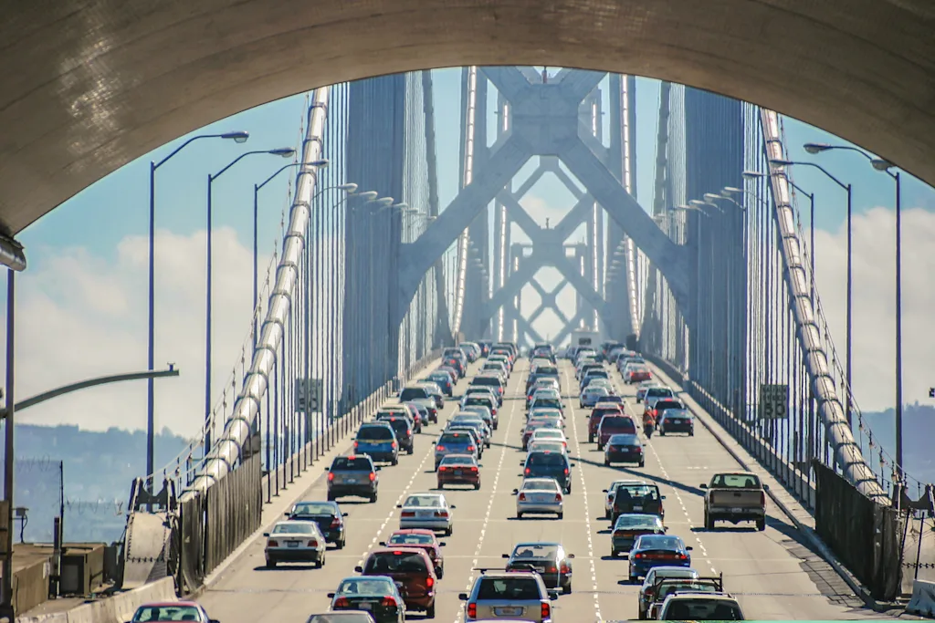 heavy traffic jam bay bridge san francisco sanfrancisco blog