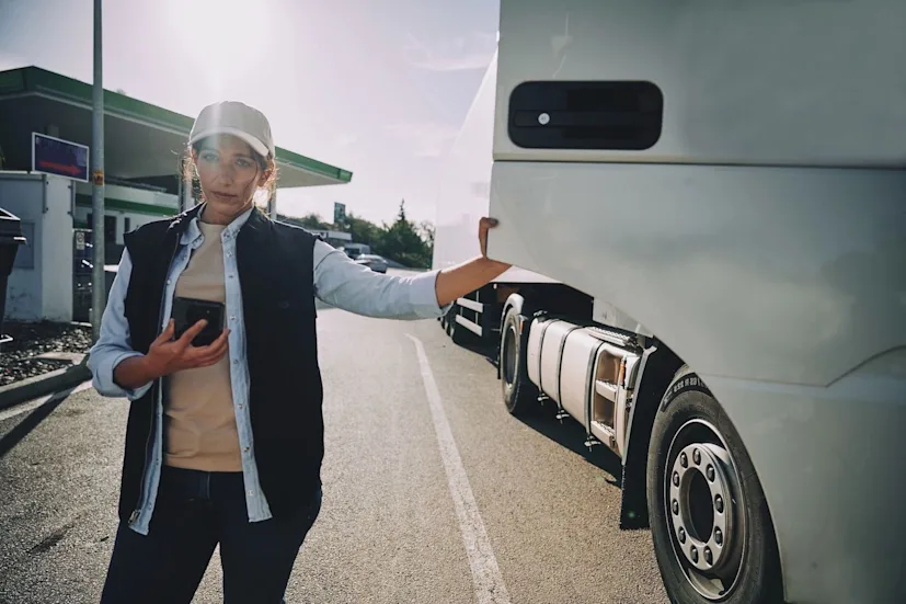 truck gas station woman driver fleet transportation logistics blog.jpeg