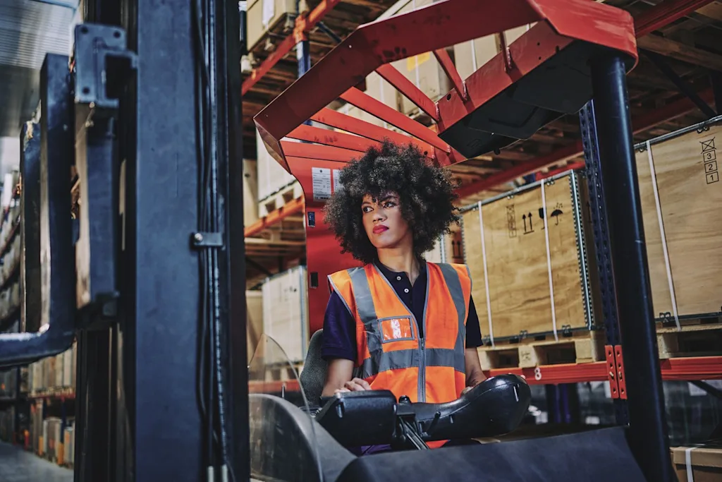 warehouse yard remote woman forklift blog