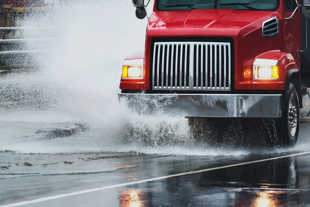 truck rain flooding lorry weather blog