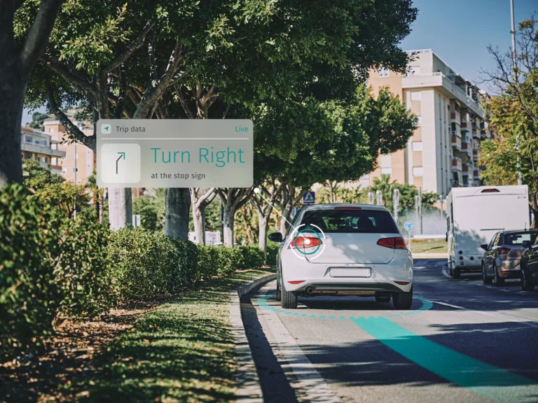 advanced driver assistance system car vehicle connected driving overlay graphic