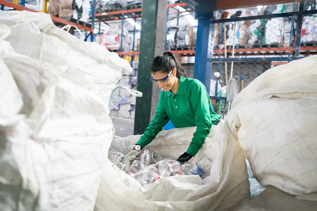 woman earth day recycling plastic blog