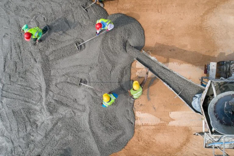 concrete mixer supply chain fleet aerial blog