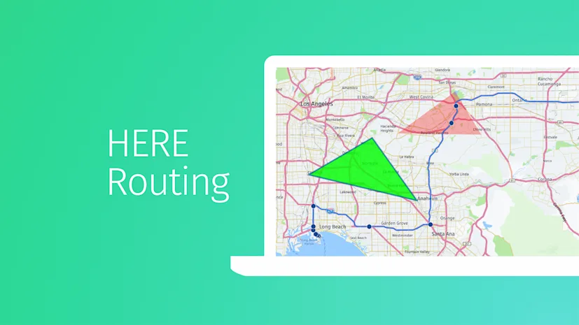 here routing polygon avoid area